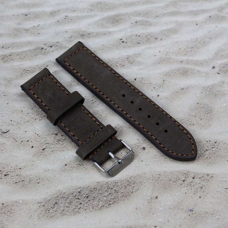 Ready strap tali kulit sintetis jam tangan pria ukuran 22mm 24mm jam tangan pria
