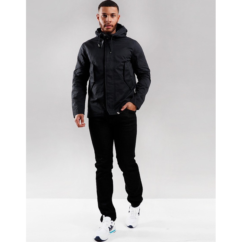 Pretty Green Cotton Zip Up Hooded Jacket