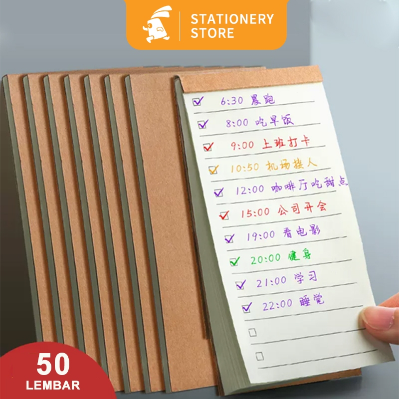 

A7 Notebook / Buku Tulis Buku Catatan Spiral Mini 50 Lembar Buku Notebook/Memo/Agenda/To Do List Bahan Kertas Craft Kantor/Sekolah-Rabbit Stationery