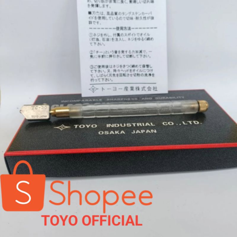 Toyo TC 30 original made in Japan Pisau potong kaca, alat potong kaca manual Toyo original