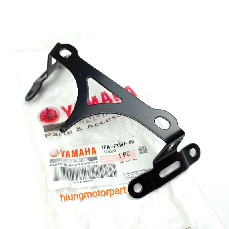 BREKET DUDUKAN PLAT NOMOR DEPAN VIXION NEW NVL 2013-2014 1PA-F3487-00 ASLI ORIGINAL YGP YAMAHA GENUI