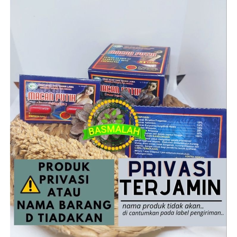 Kapsul herbal macan putih 9x asli