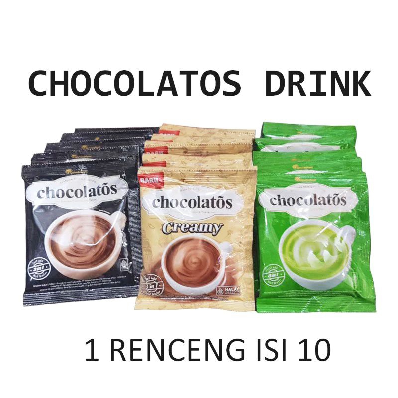 

Chocolatos Drink Isi 10 Sachet (RENCENG) / Chocolatos Matcha Drink / Chocolatos Chocolate Drink / Chocolatos Drink Creamy Coklat