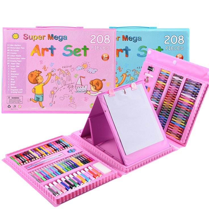 

➳➵✻ ART SET 208 PENSIL WARNA Crayon set 208pcs - Crayon Mewarnai - 208 Warna - Pensil Krayon (Alat Menggambar atau Mewarnai) Hadiah anak-anak