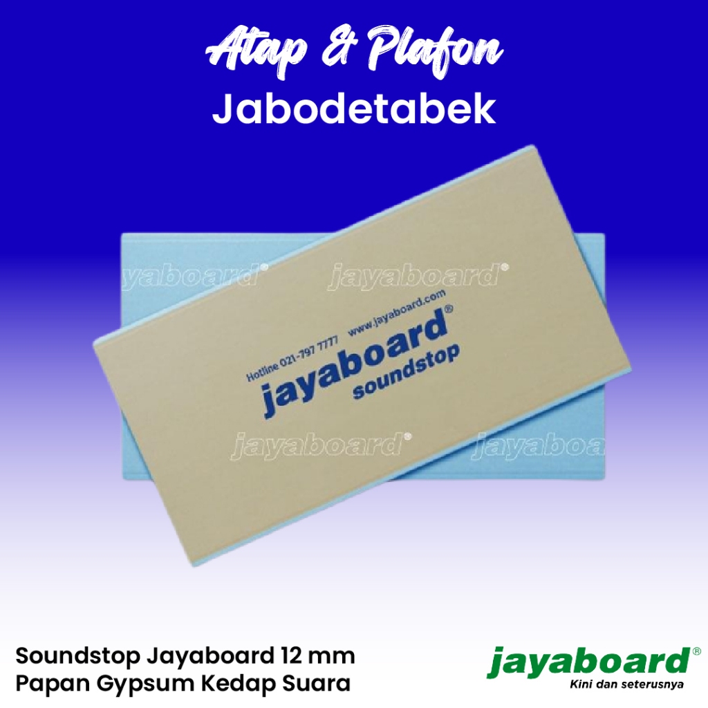 Soundstop Jayaboard 12 mm- Papan Gypsum Kedap Suara