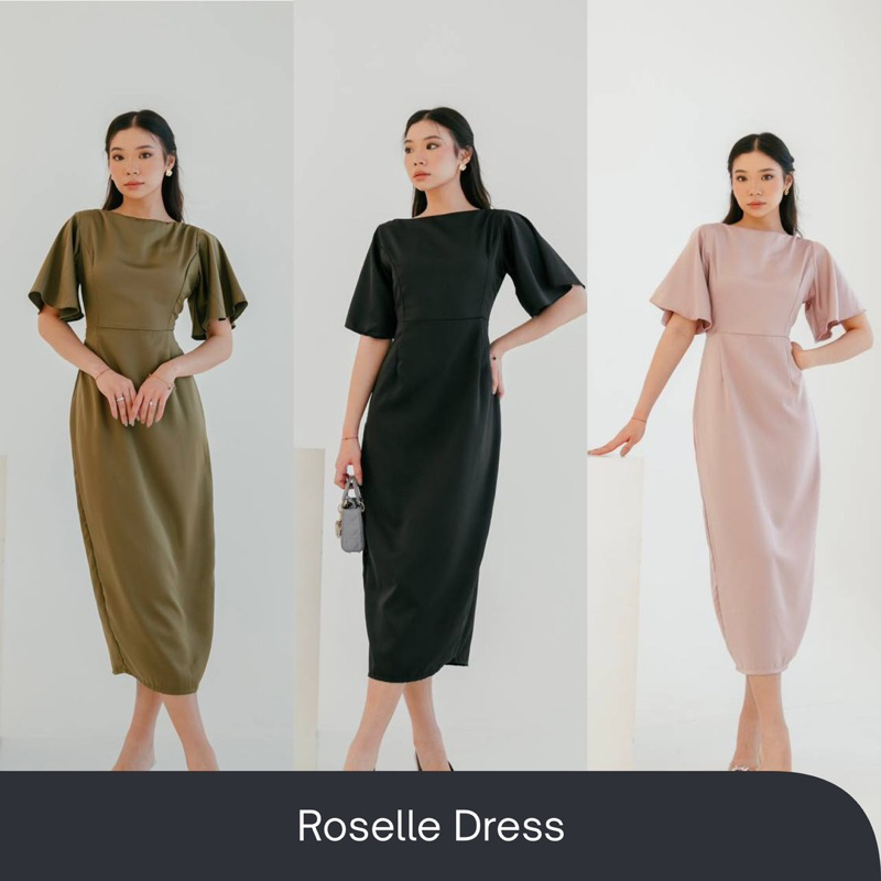 Roselle Dress Terusan Gaun Pesta Wanita
