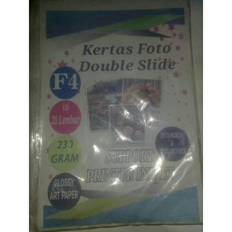 

Kertas Foto double slide F4 230GSM