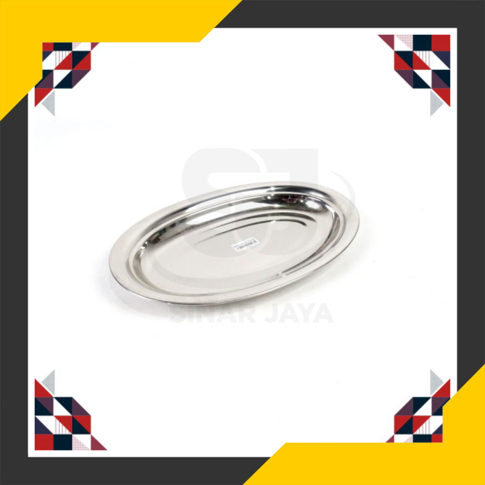 

Dijual Piring Saji/Piring Oval/Piring Oval Stainless 30 Subron Murah