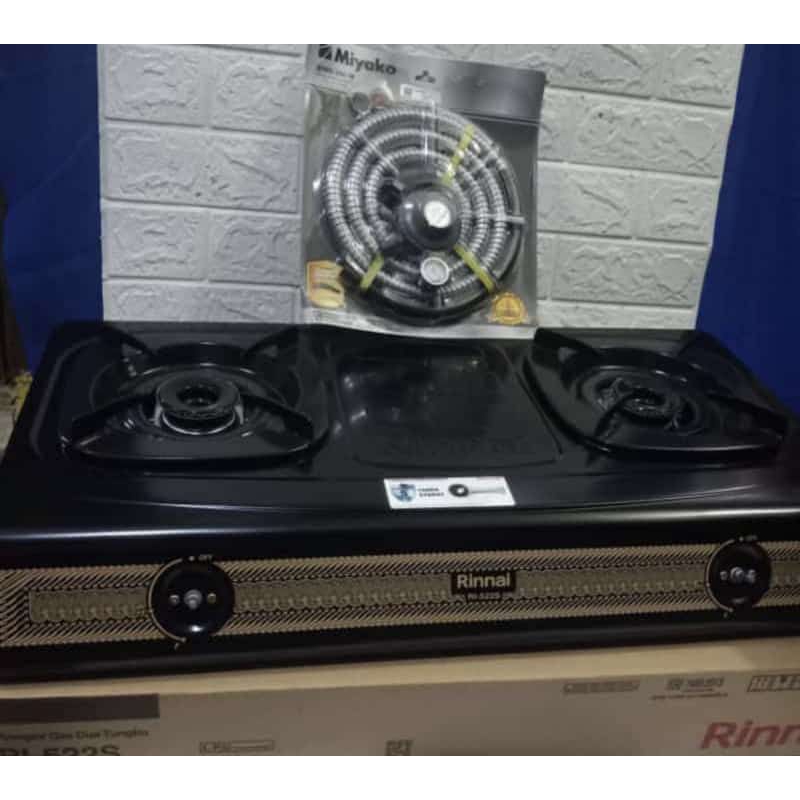 Kompor gas 2 tungku motif batik RI-522S merk rinnai Batam