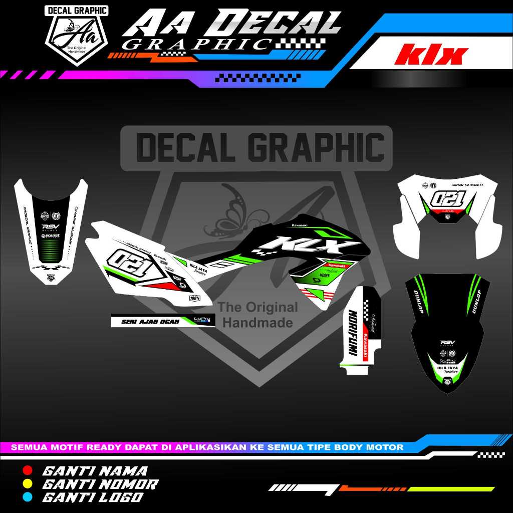 Decal klx bf decal klx stiker klx decal supermoto decal custom klx