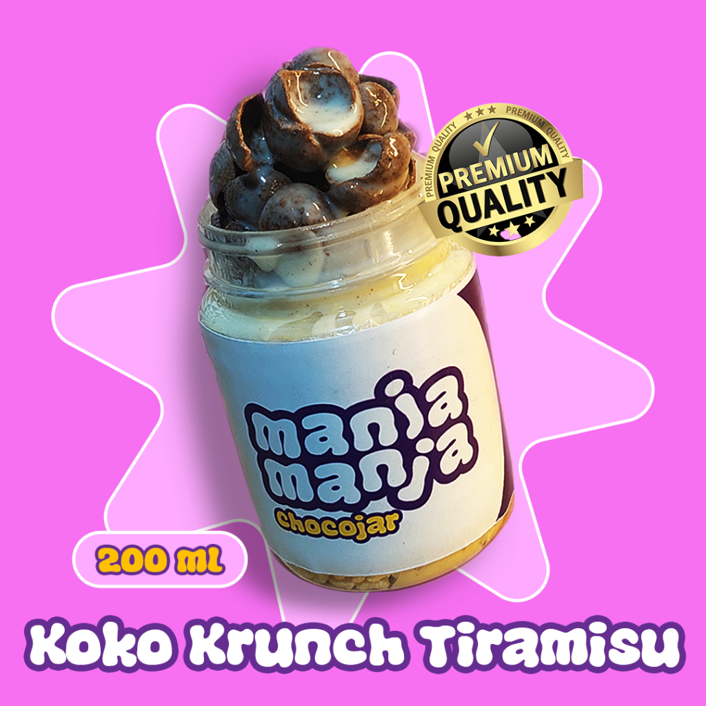 

Chococrunch Tiramisu Cemilan Snack Coklat Lumer Premium 200 ml - Manja-Manja Jarjoy by Nala