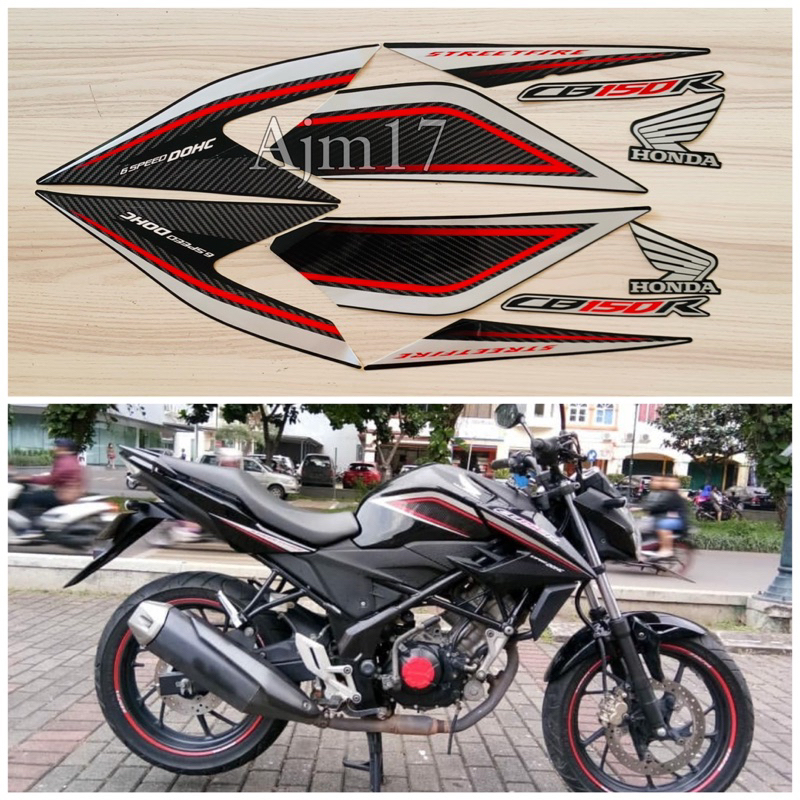 STIKER STRIPING CB 150 R CB 150R CB150R 2016 HITAM