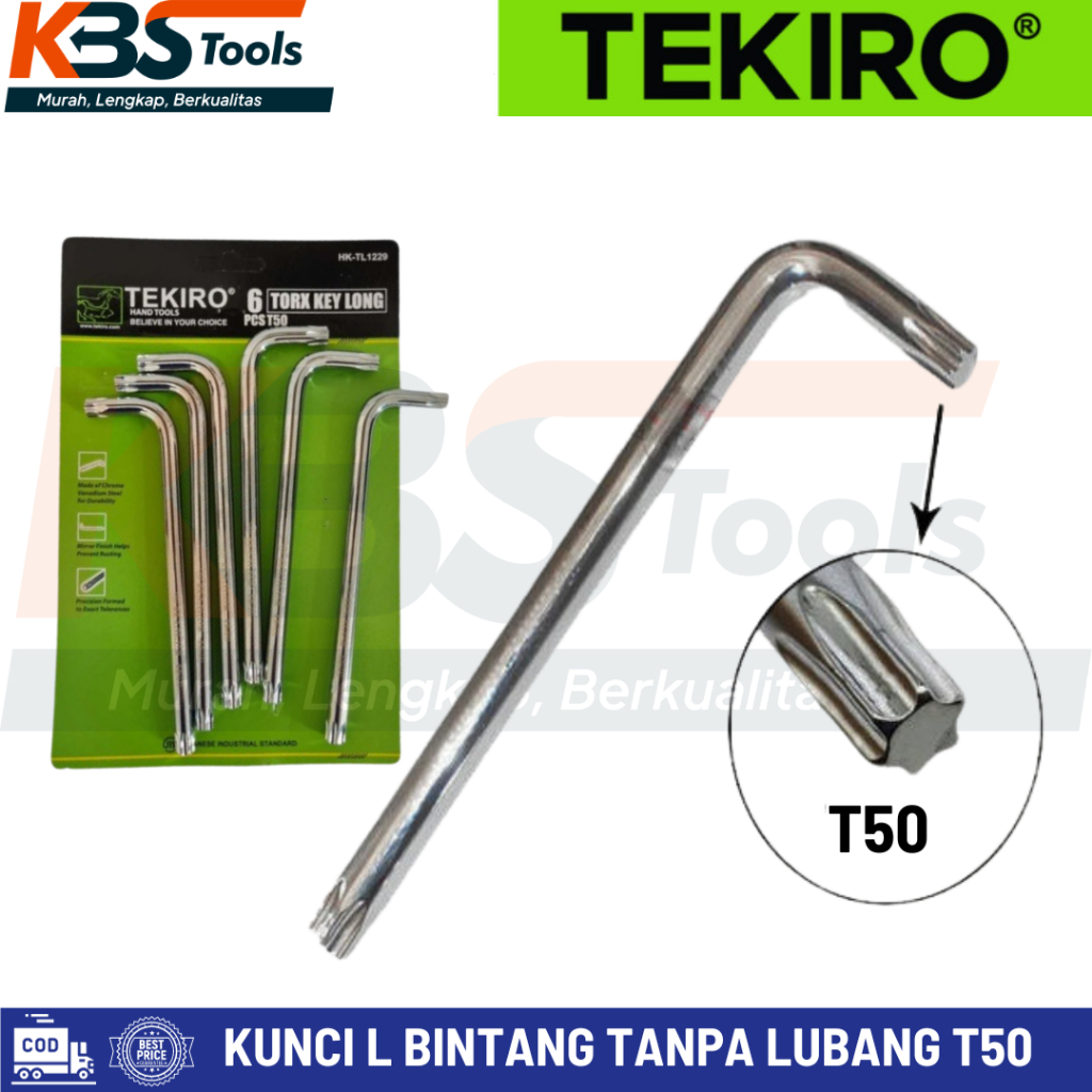 Kunci L Bintang Tanpa Lubang TEKIRO T50 Kunci L Cakram Kaliper Yamaha