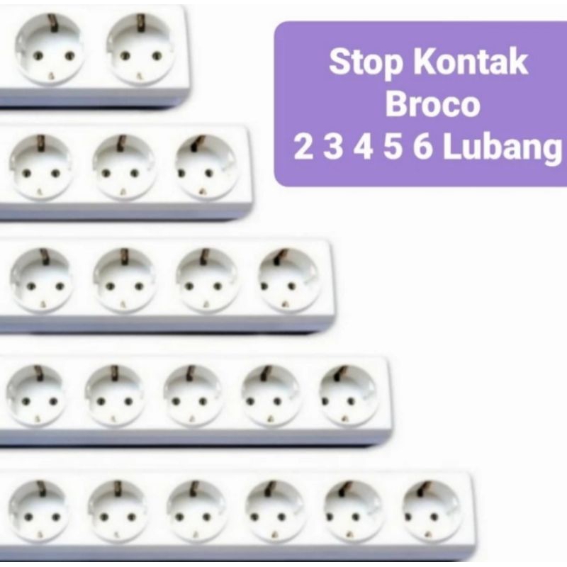 Stop Kontak Broco 6 Lubang SNI
