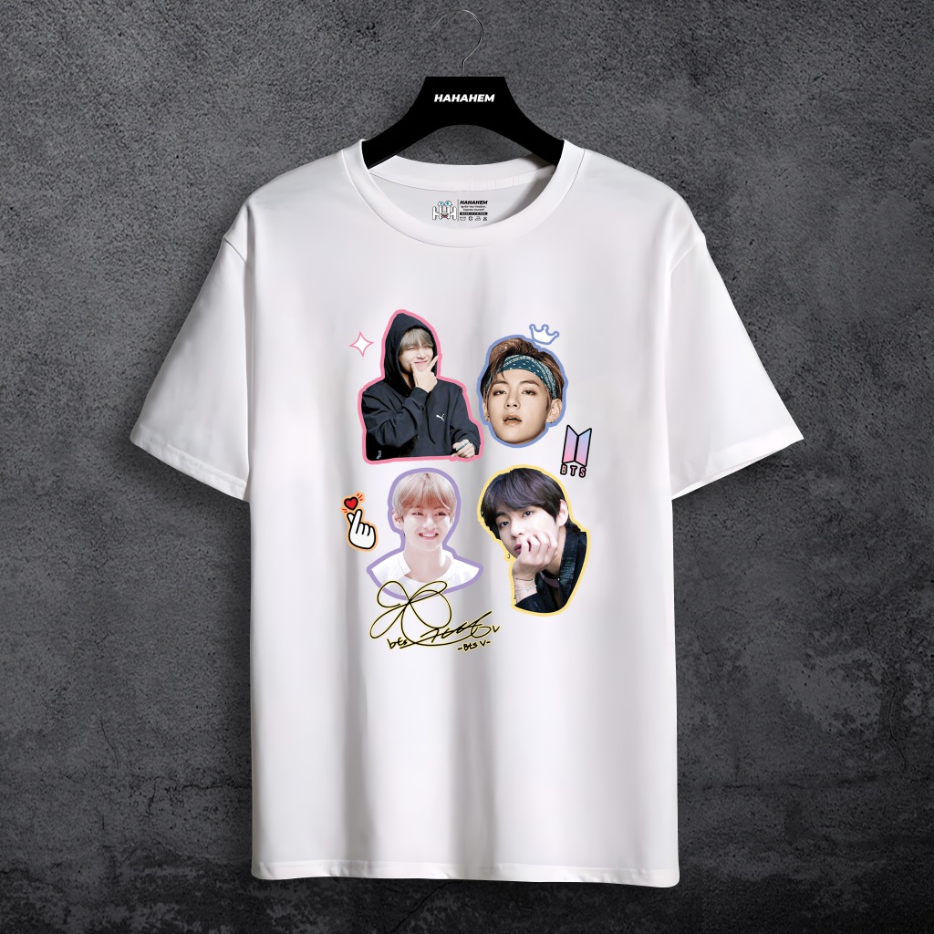 hahahem.id T-SHIRT tshirt Distro Kaos Lengan pendek cotton Katun Combed 24s Unisex Hitam Putih Dusty