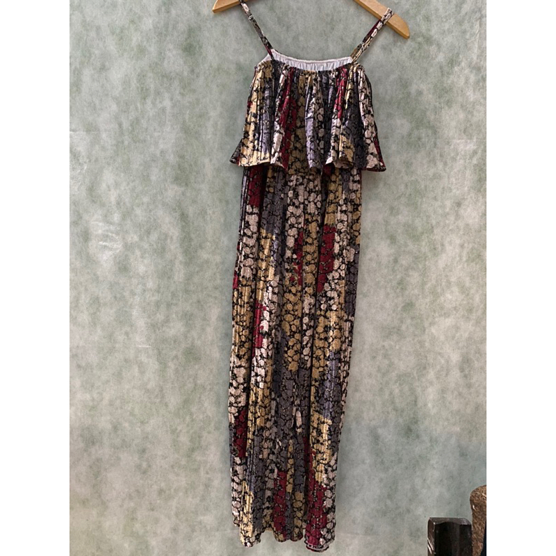 Preloved/Thrift Overall Floral/ Jumpsuit bunga-bunga Korean Style