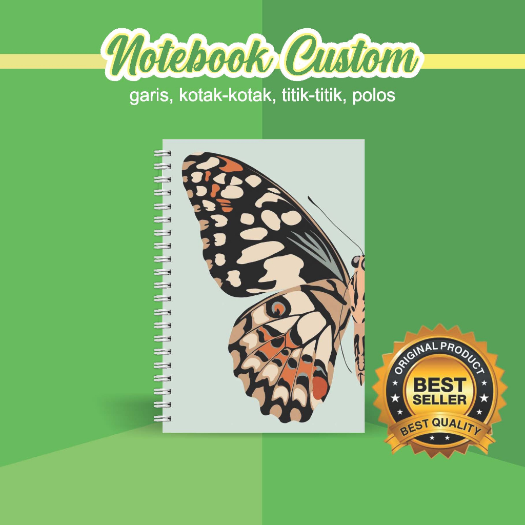 

NOTEBOOK A5 CUSTOM CATATAN/JURNAL BOOKPAPER GRID/KOTAK2#DOTTED/TITIK2#BLANK/POLOS