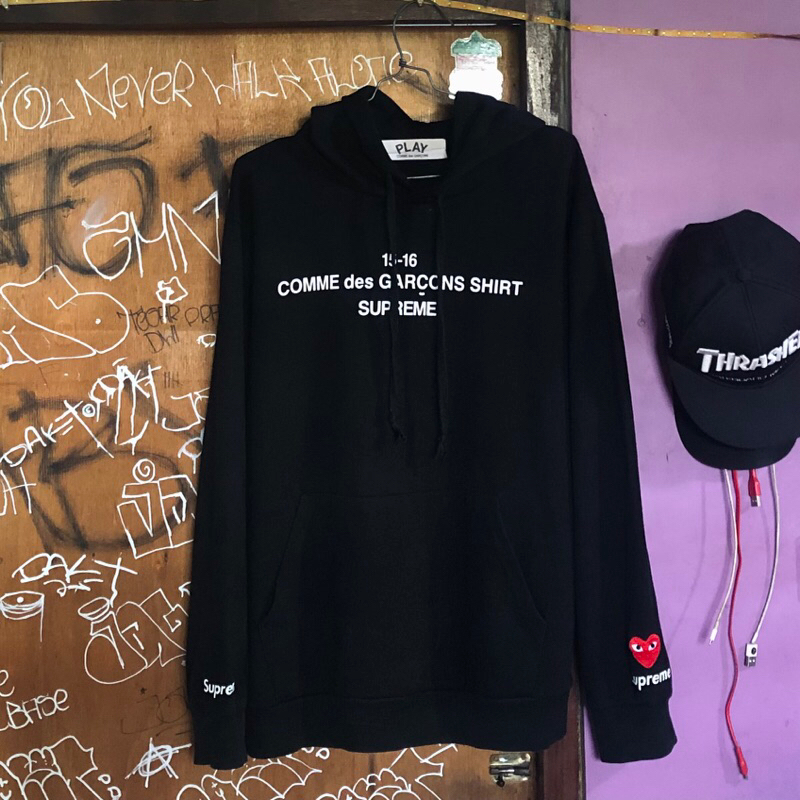 Hoodie cdg x supreme