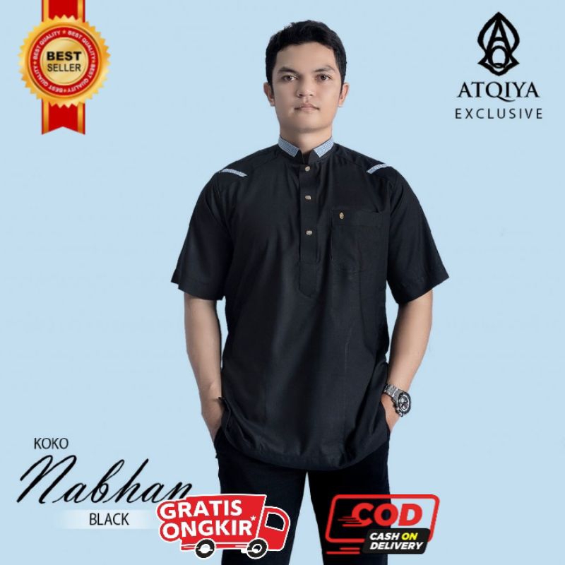 Koko Nabhan Atqiya Exclusive / koko lengan pendek /terbaru / busana muslim /baju muslim pria
