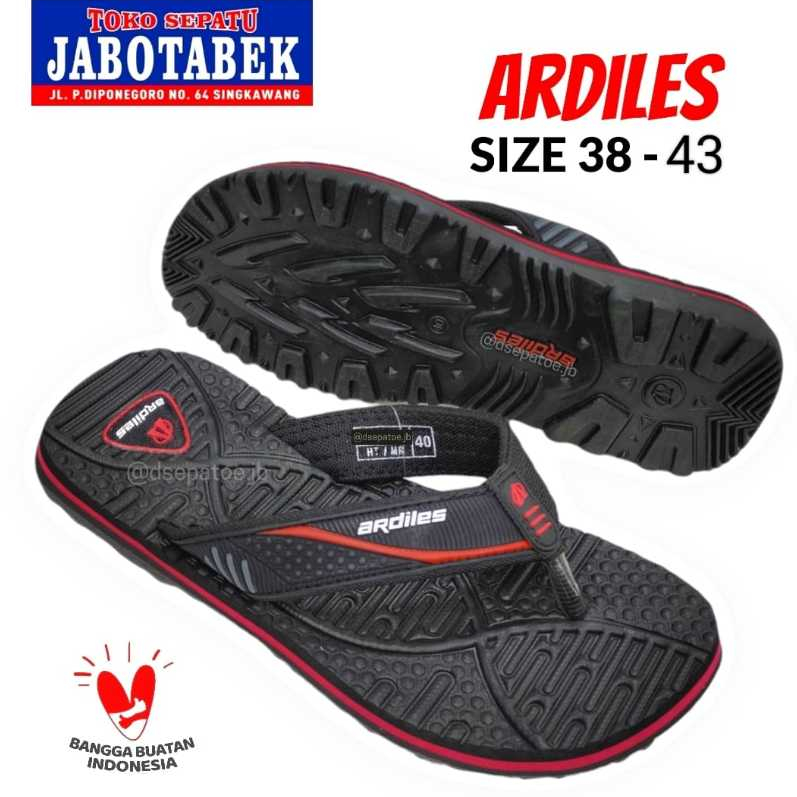[COD] SANDAL JEPIT COWOK ARDILES FULL KARET LENTUR ANTI SLIP / SANDAL GUNUNG PRIA SIZE 40 41 42 43 S