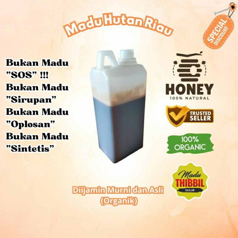 

Madu Hutan Asli Riau Multiflora (Murni/Organik)