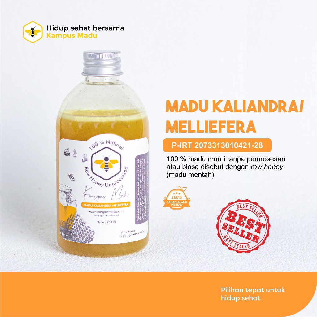 

Madu Asli (Raw Honey) Melliefera KALIANDRA (nektar murni mengikuti musim bunga)