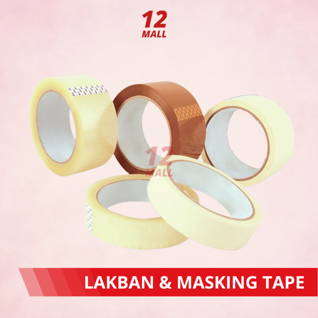 

LAKBAN DAN MASKING TAPE KUALITAS DAIMARU TERMURAH BERKUALITAS ISOLASI / SOLASI / SOLATIP / Lakban Coklat / Lakban Bening/ Lakban Kertas