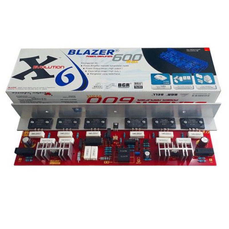 Kit POWER Blazer X6 600w Mono Bell Power Amplifier 600 Watt Transistor 600Watt Mono X6 Economy