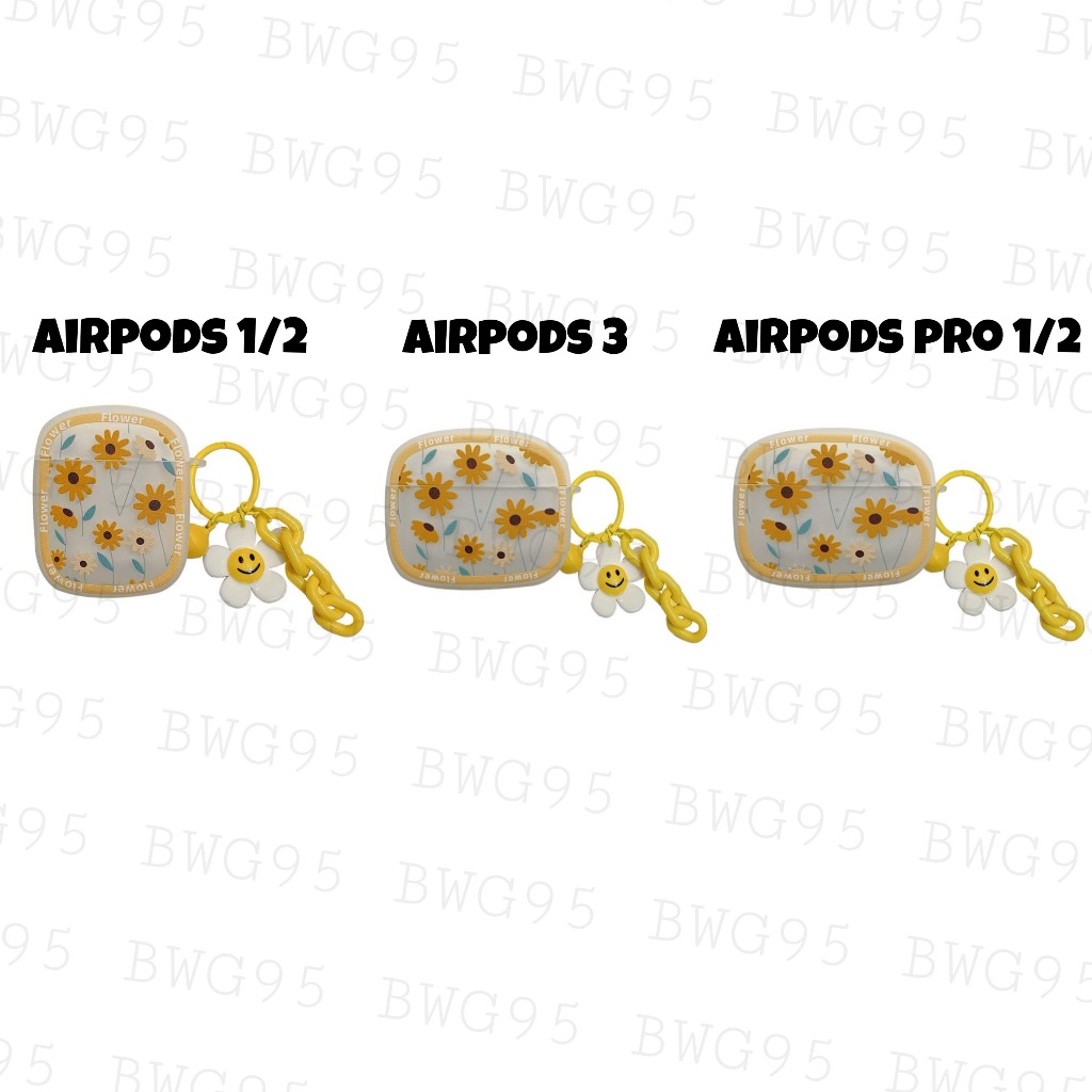 Airpods Case Sunflower / Airpods Gen 3 Case Sun Flower / Airpods Pro Case Flower / Airpods Pro 2 Case Bunga / Softcase Airpods Bunga