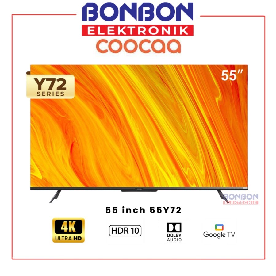 Coocaa TV 55 inch Android Digital TV 4K UHD 55Y72 SMART TV