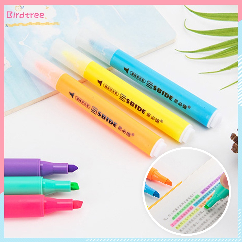 

[Readystock❤️COD]Highlighter Segi Tiga Penanda Berwarna Journal Marker Warna Pen Alat Tulis Replacement Stabilo