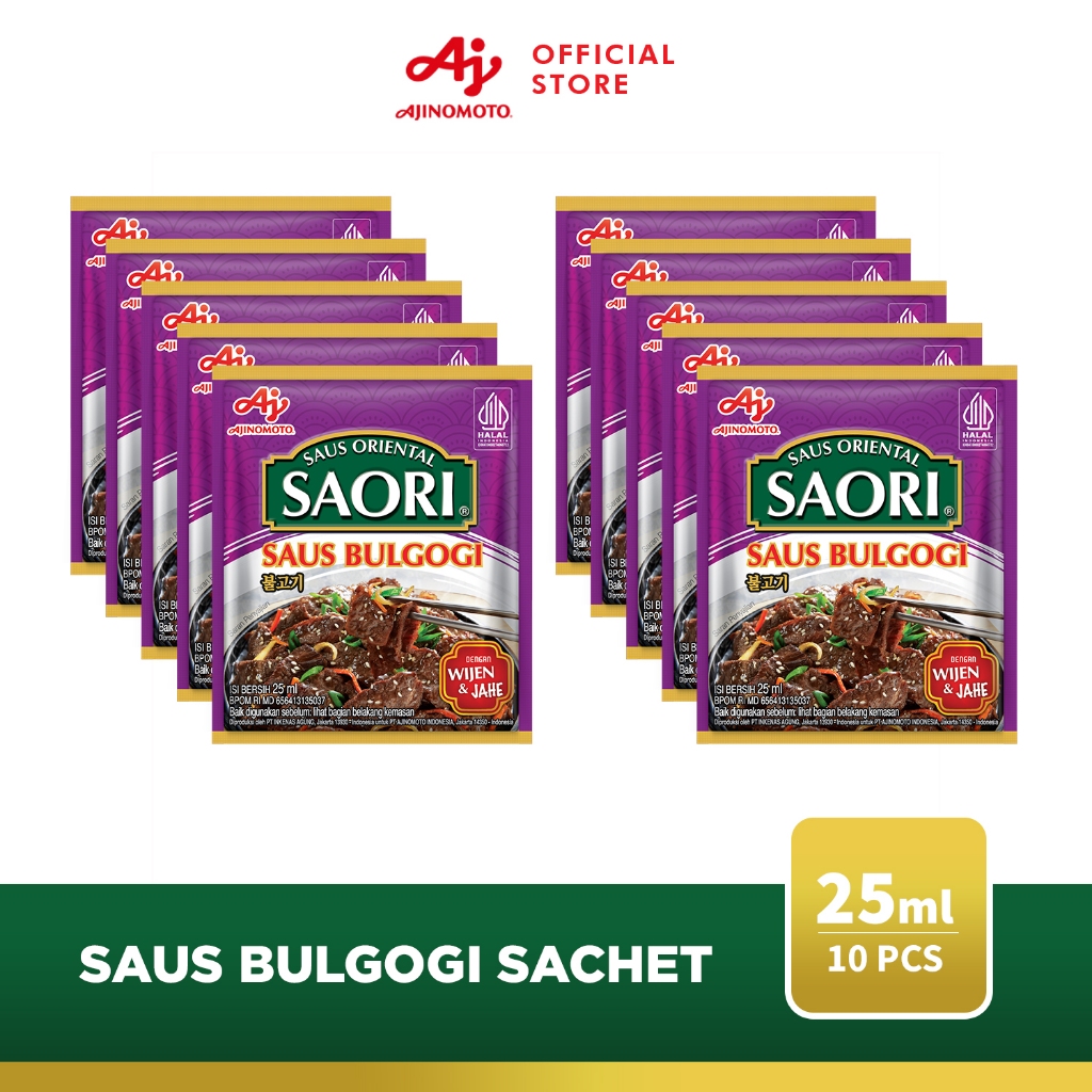 

SAORI® Saus Bulgogi Oriental Sachet 23 ml (10 pcs)