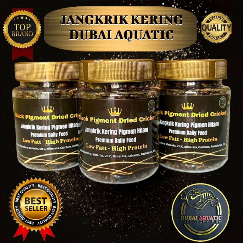 makanan ikan JANGKRIK KERING extra spirulina selingan untuk memecah cabung