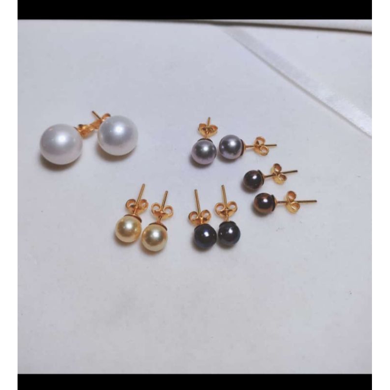 giwang pentul mutiara giwang mutiara laut giwang Rhodium