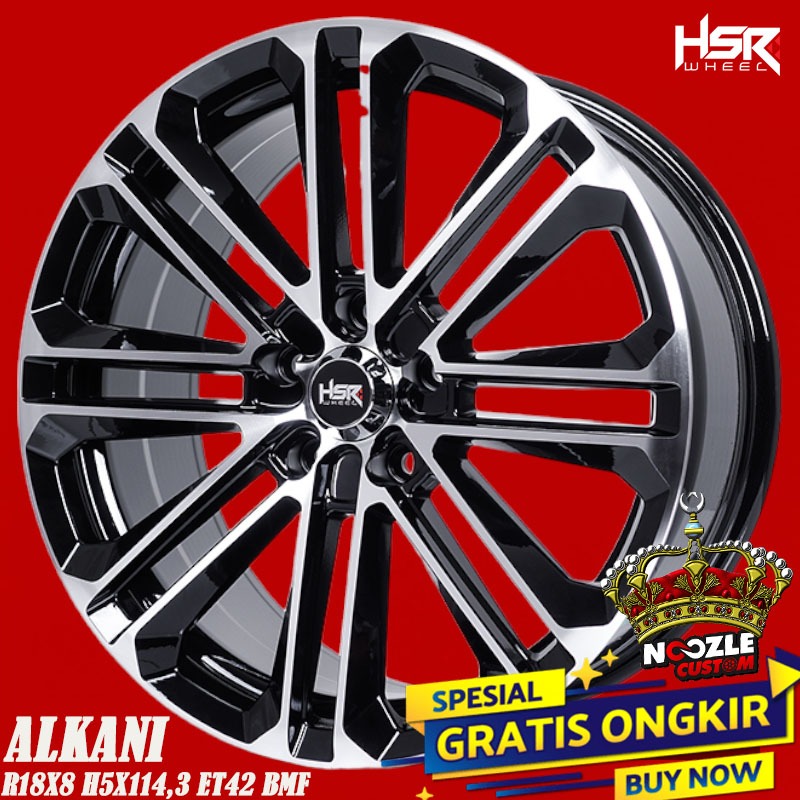 Velg Mobil R18 Lubang 5 PCD 114 Pelek Racing HSR Terbaru Ring 18