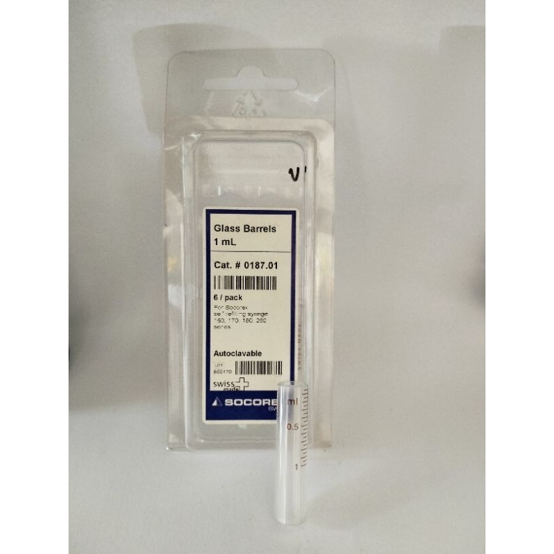 Tabung kaca socorex 0,5 & 1ml ori medion