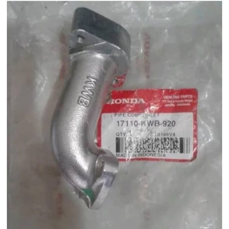 Pipe Comp Inlet Atau Intake Manipol Carburator Honda Revo Absolute 110 Blade 110 Kode 17110-KWB-920 