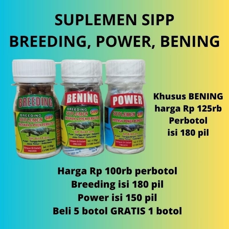Suplemen SIPP Perkutut Breeding Power Bening