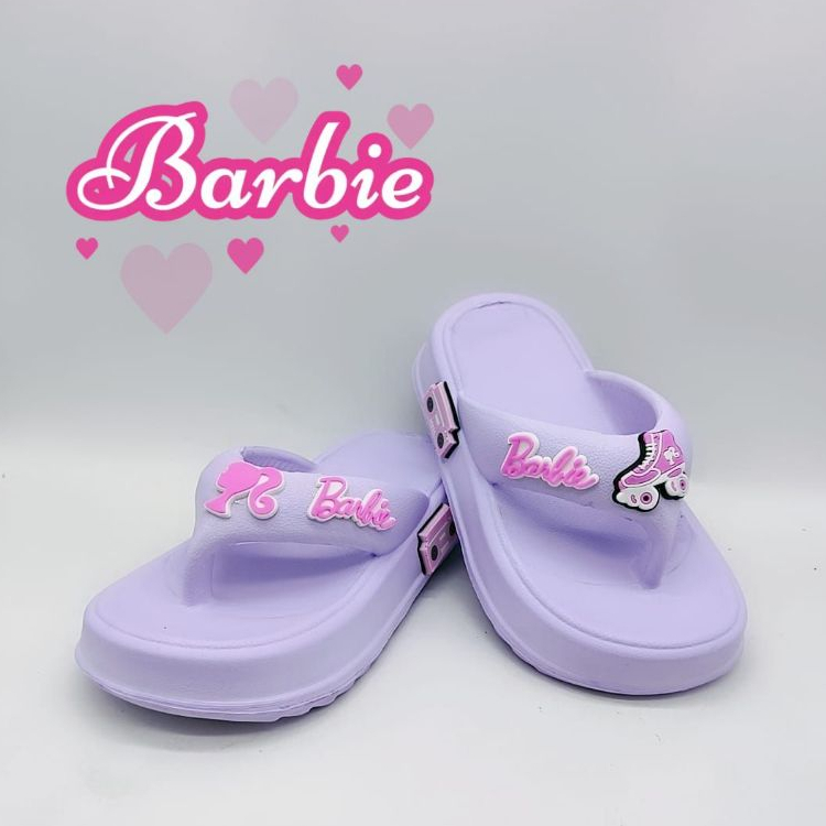 Sandal Jepit Anak Perempuan Jepit Jelly Anak Cewek Wedges Korea Style Terbaru Size 24-35 Karakter Barbie 203AB