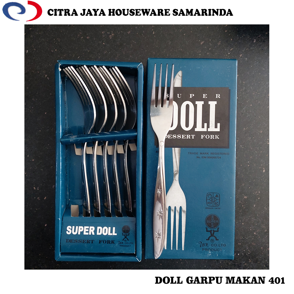 Garpu MAKAN Stainless DOLL 401 1 Kotak (PER KOTAK ISI 6 PCS)
