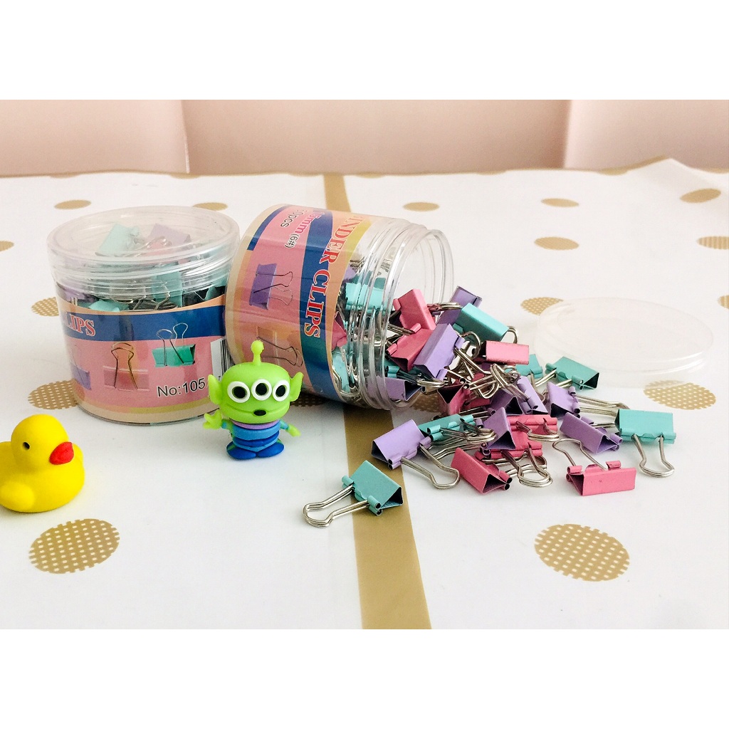 

(60 PCS) BINDER CLIP 105 MACARON (15mm) / PENJEPIT KERTAS