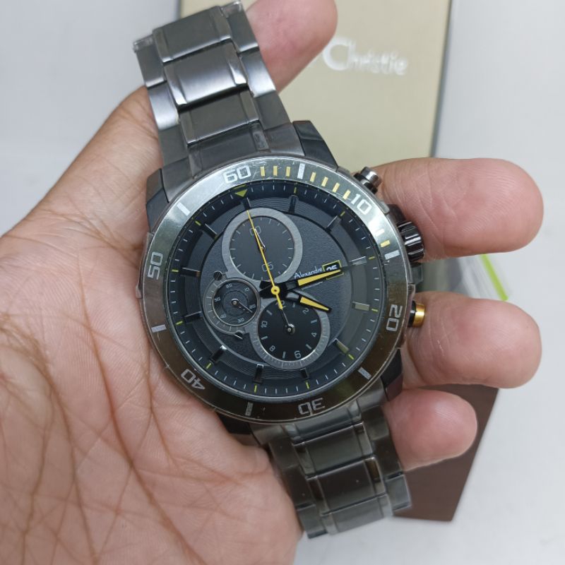 Alexandre Christie Second Tipe 6473MC Black Grey langka