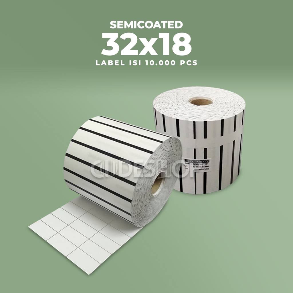 

Label Barcode 32 x 18 Kertas Label Semicoated 3 Line 32x18 mm