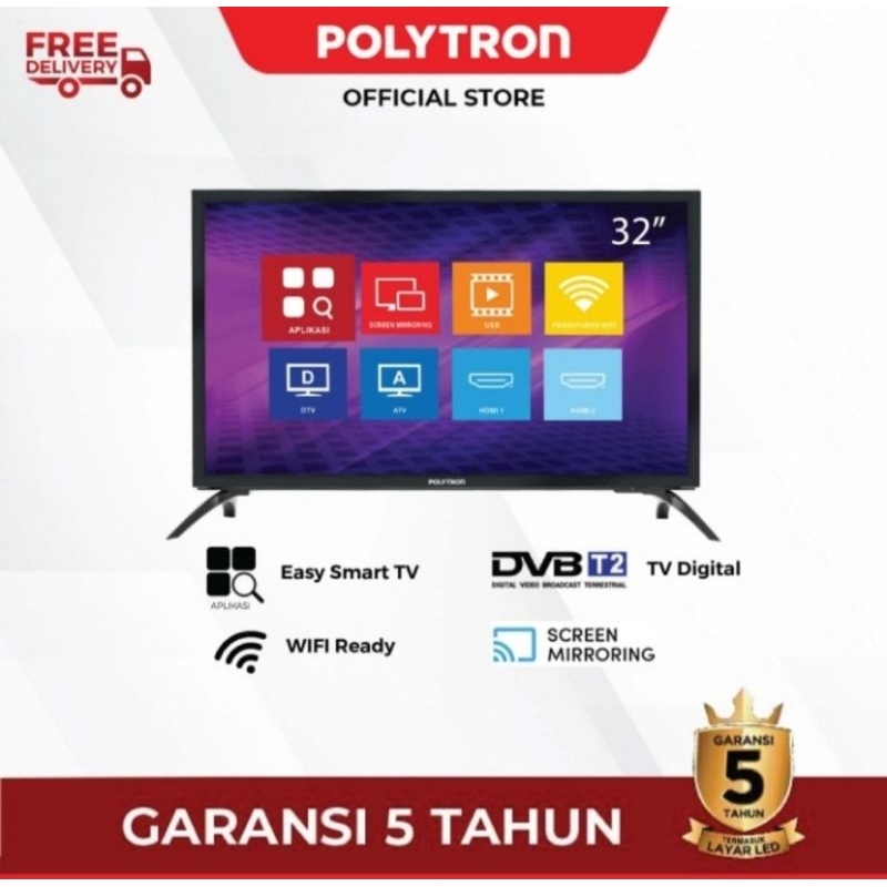 POLYTRON PLD 32MV1859 LED TV 32 inch Smart Digital HD TV