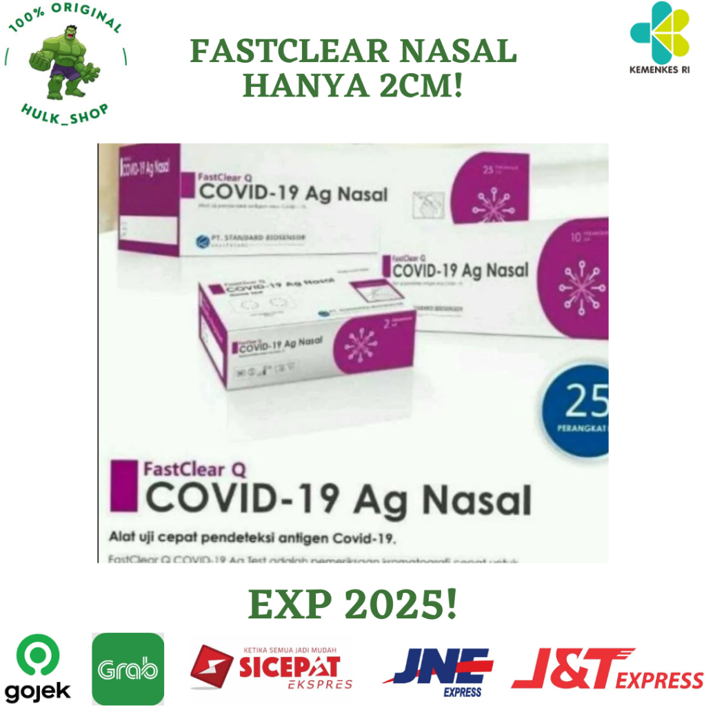 FASTCLEAR ANTIGEN NASAL | New Biosensor Nasal | Swab Covid-19 | Rekomendasi WHO | Seakurat ABBOTT |