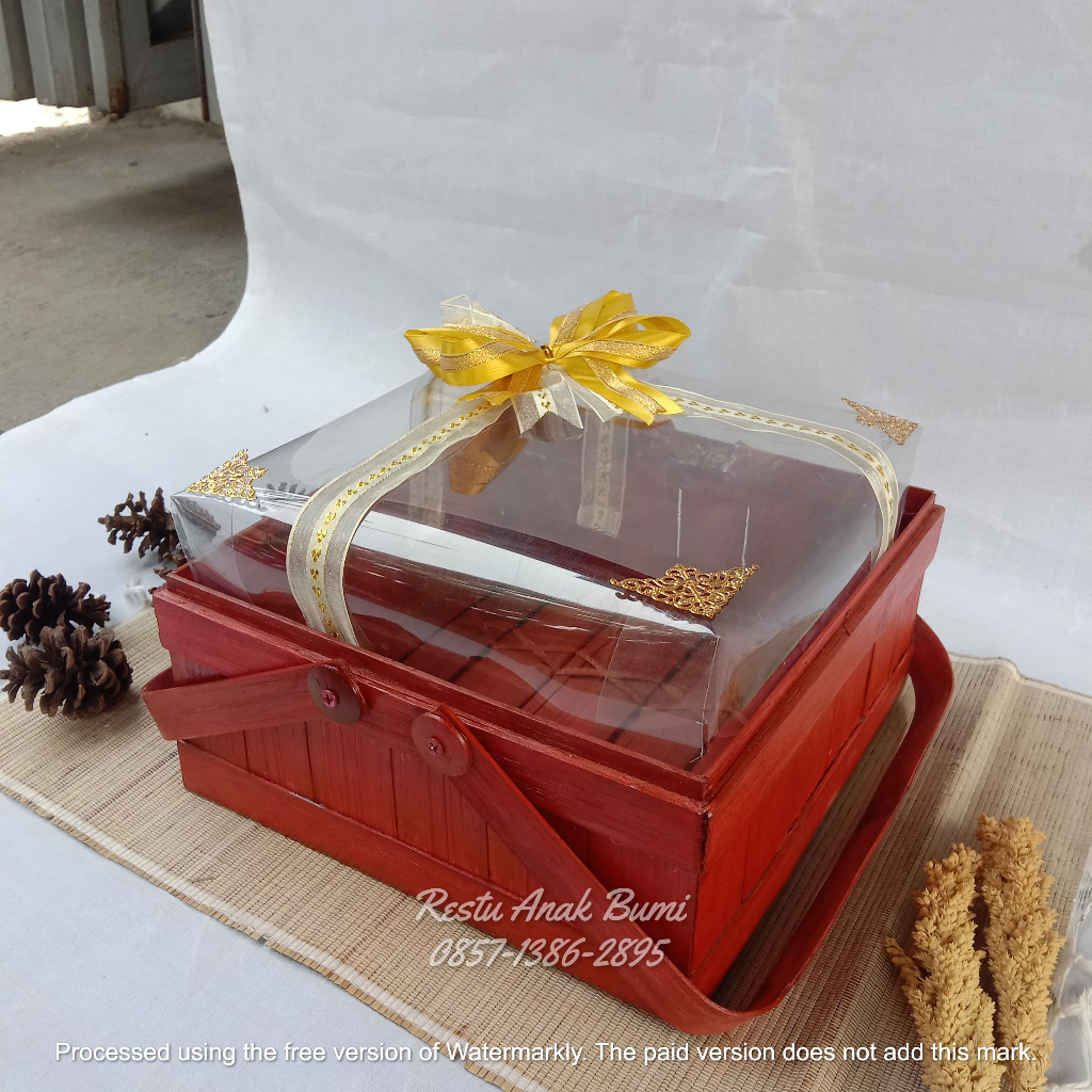 NEW KMT Merah Pita Ukiran Emas (Part 1) WADAH MULTIFUNGSI BOX HANTARAN| RICE BOX ANTI BASI-KARDUS MA