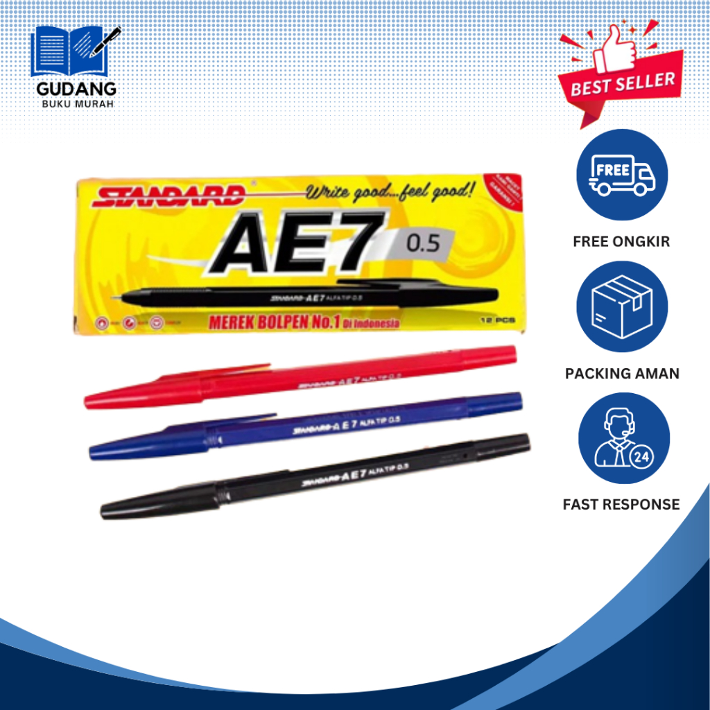 

Standard AE7 0.5 mm Pen/ Bolpen /Pulpen / GUDANG BUKU MURAH