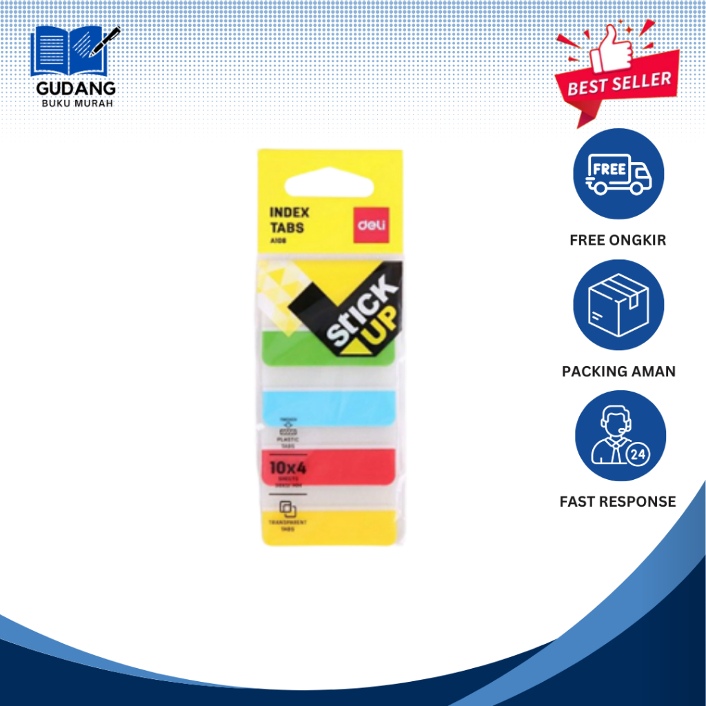 

Index Tabs A108 Deli Stick Up, Plastic Tabs / GUDANG BUKU MURAH