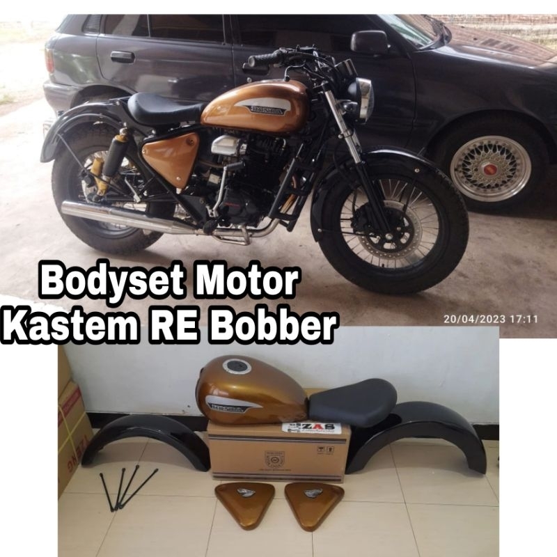 Bodyset Motor Klasik Kastem Modifikasi replika Royal Enfield Bobber Sportster Triumph Norton buat Ti