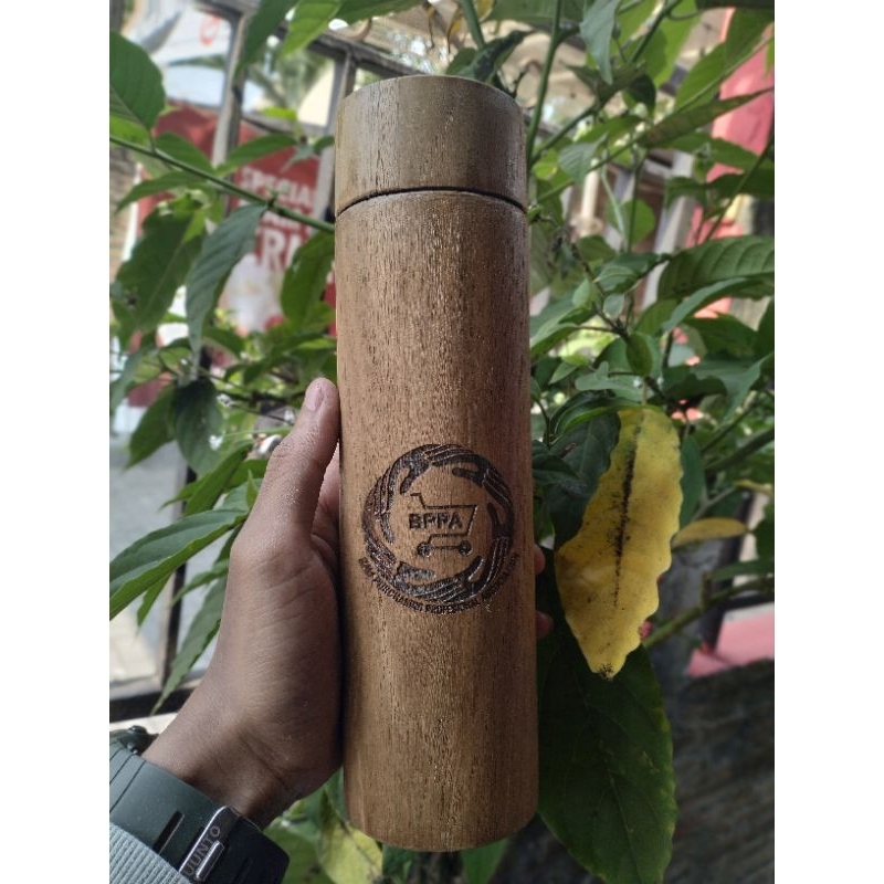 

PRINTING Tumbler Termos Cover Kayu Free Logo,Nama,Foto